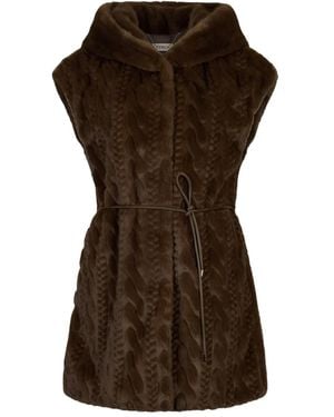 Liu Jo Faux-fur Waistcoat - ブラウン