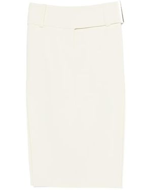 Sportmax Straight Midi Skirt - White