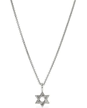 John Hardy Sterling Jh Essential Star Of David Necklace - Metallic