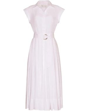 Cara Cara Octavia Belted Pleated Dress - Purple