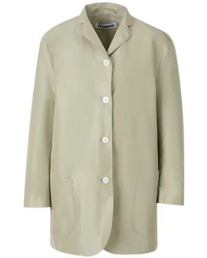 Jil Sander Chaqueta Con Bolsillo De Parche Y Botones - Blanco