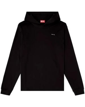 DIESEL Long-Sleeve Hoodie - Black