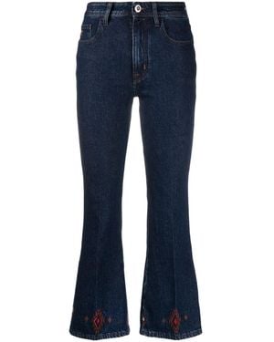 Jacob Cohen Victoria Embroidered Cropped Jeans - Blue