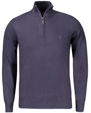 COVERI MOVING Quarter-Zip Jumper - Blue