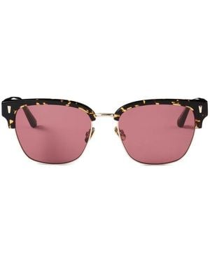Sandro Tortoiseshell-Effect Logo-Engraved Sunglasses - Pink