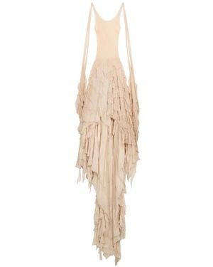 Blumarine Ruffled Maxi Dress - White