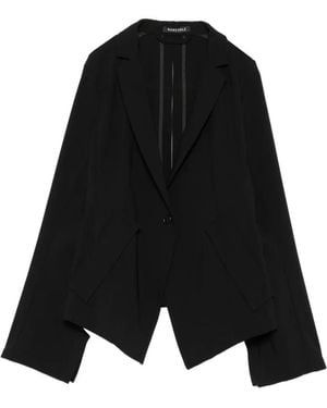 Rundholz Asymmetric Single-Breasted Jacket - Black