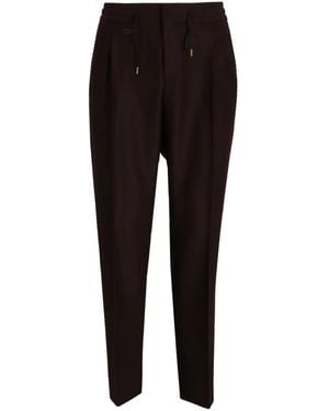 HUGO Pleated Drawstring Trousers - Black