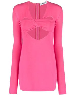 Ambush Cut-out Heart-shaped Minidress - Pink