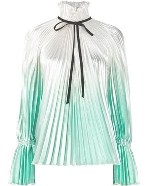Philosophy Di Lorenzo Serafini Pleated High-Neck Blouse - Multicolour