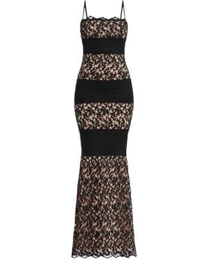 Hervé Léger Marielle Guipure Lace Maxi Dress - White