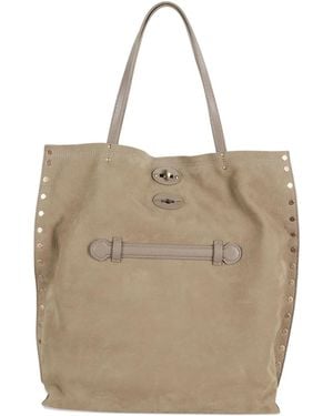 Zanellato A'Spasso Stud-Embellished Tote Bag - Natural