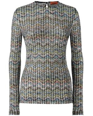 Missoni Zigzag-Knit Sweater - Gray