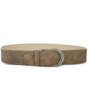 Brunello Cucinelli Suede Belt - Grey