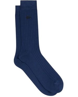 Etro Chaussettes Nervurées À Logo Pegaso - Blue