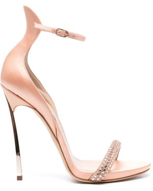 Casadei Cappa Blade Stratosphere Satin Heeled Court Shoes - Pink