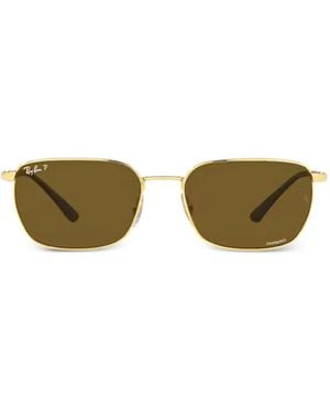 Ray-Ban Sonnenbrille Mit Eckigem Gestell - Mettallic