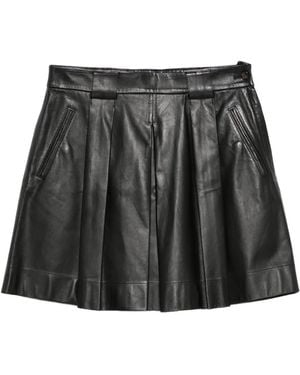 Emporio Armani Minirock aus Leder - Schwarz