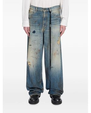 Ann Demeulemeester Evan Distressed Jeans - Blue
