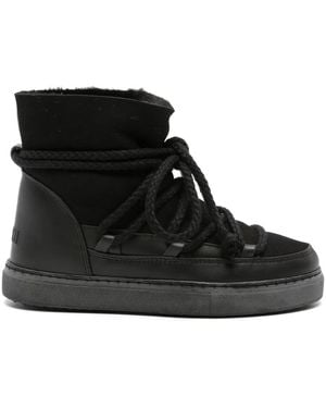 Inuikii Shearling-Lining Suede Ankle Boots - Black
