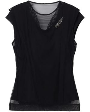 Simone Rocha Blusa Con Cristalli - Nero