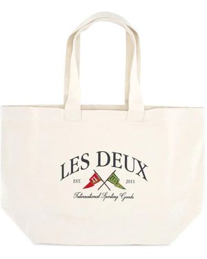Les Deux Logo Tote Bag - White