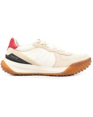 Moncler Paneled Spiked-Sole Sneakers - White