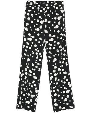 Marella Circle-Print Pants - White