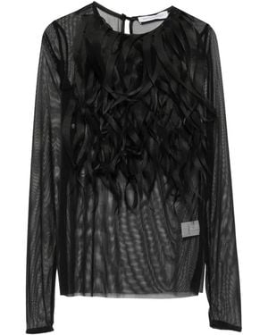Viktor & Rolf Feather-Effect Top - Black
