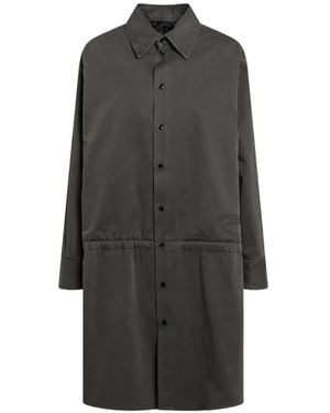 MM6 by Maison Margiela Button-Down Long-Sleeve Dress - Grey