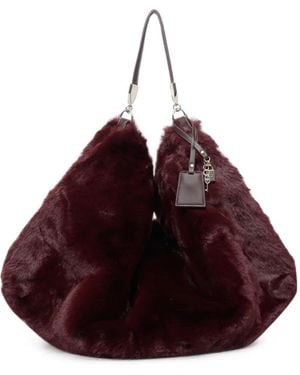 Liu Jo Faux-Fur Tote Bag - Purple