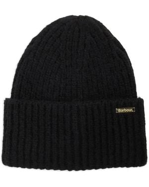 Barbour Meryl Ribbed Beanie Hat - Black