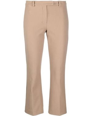 Max Mara Cropped Cotton-Blend Tailored Pants - Natural