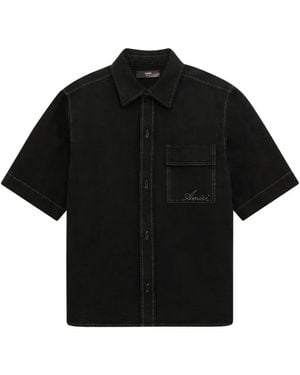 Amiri Script-Pocket Os Shirt - Black