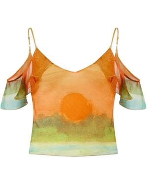 Donde Esteban Formentera Silk Top - Yellow