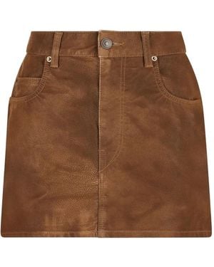 Isabel Marant Kimmy five-pocket flared skirt - Marrón