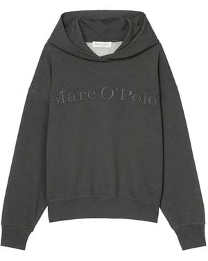 Marc O' Polo Logo-Embroidered Hoodie - Grey