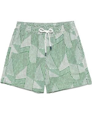Fiorio Milano Striped Swim Shorts - Green
