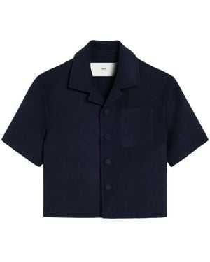 Ami Paris Camp Collar Jacket - Blue