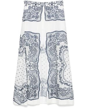 Sandro Bandana-Print Skirt - Blue