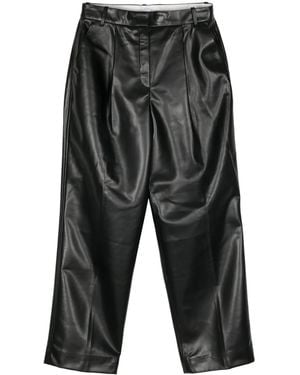 Calvin Klein Pleated Straight-Leg Trousers - Grey