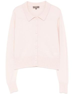 N.Peal Cashmere Long-Sleeve Cashmere Cardigan - Pink