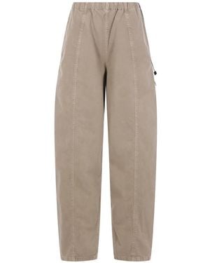 Haikure Elastic-Waistband Pants - Natural