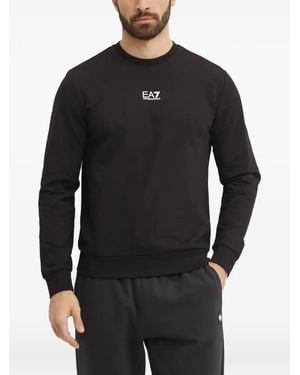 EA7 Logo-Print Sweater - Black
