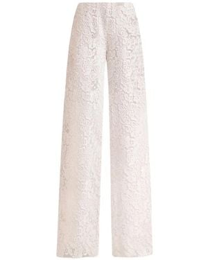 Gemy Maalouf Guipure-Lace Palazzo Trousers - White