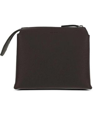 The Row Clutch Aus Stroh Mit Reißverschluss - Schwarz