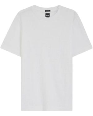 BOSS Waffle-Knit T-Shirt - Weiß