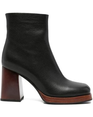 ADRIANNA FERETTI Square-Toe Ankle Boots - Black