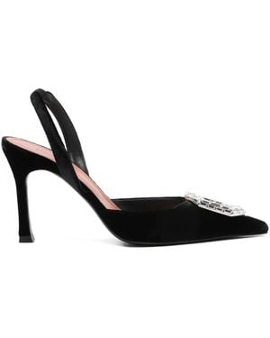 AMINA MUADDI Camelia Slingback Décolleté - Black