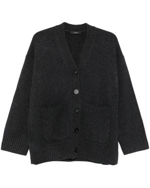 JOSEPH Geknöpfter Cardigan mit aufgesetzten Taschen - Schwarz